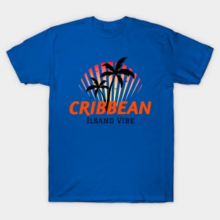Caribbean island vibe palm tree T-Shirt